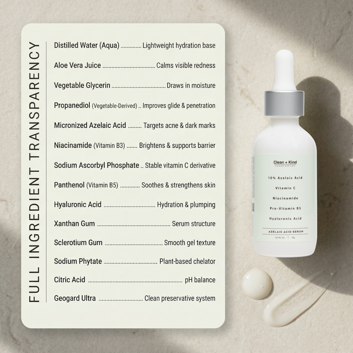 Azelaic Acid Serum 10% — Pore-Refining & Brightening | Clean+Kind