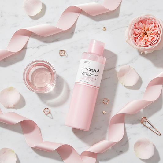 MEDICUBE PDRN Pink Milky Toner lifestyle K-beauty