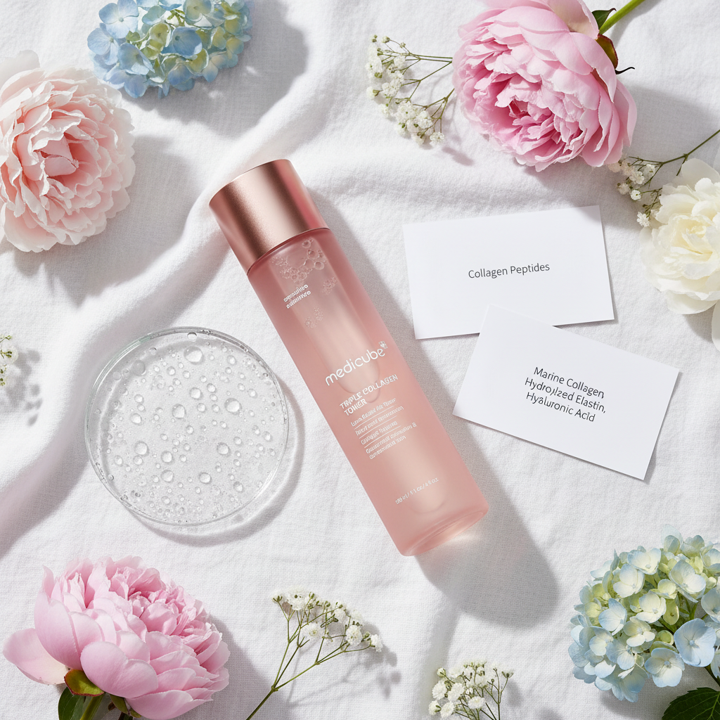 MEDICUBE Triple Collagen Toner lifestyle K-beauty