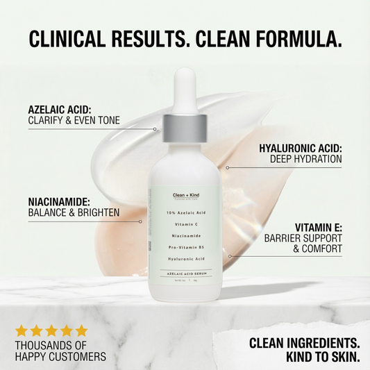 Azelaic Acid Serum 10% — Pore-Refining & Brightening | Clean+Kind