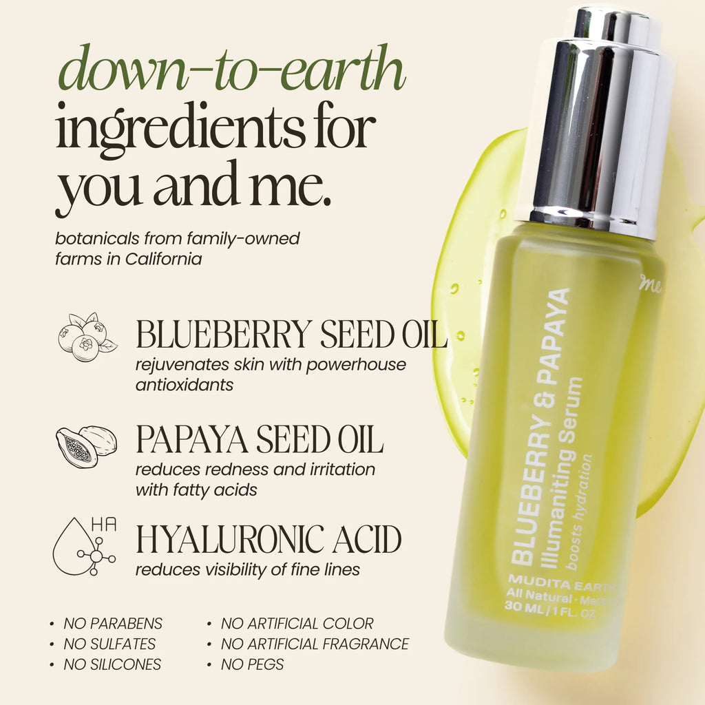 Blueberry & Papaya Glow Serum — Brightening & Antioxidant Boost