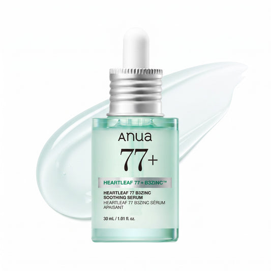 Anua Heartleaf 77% B3Zinc Soothing Serum 30ml — Sérum Calmante Coreano para Piel Sensible