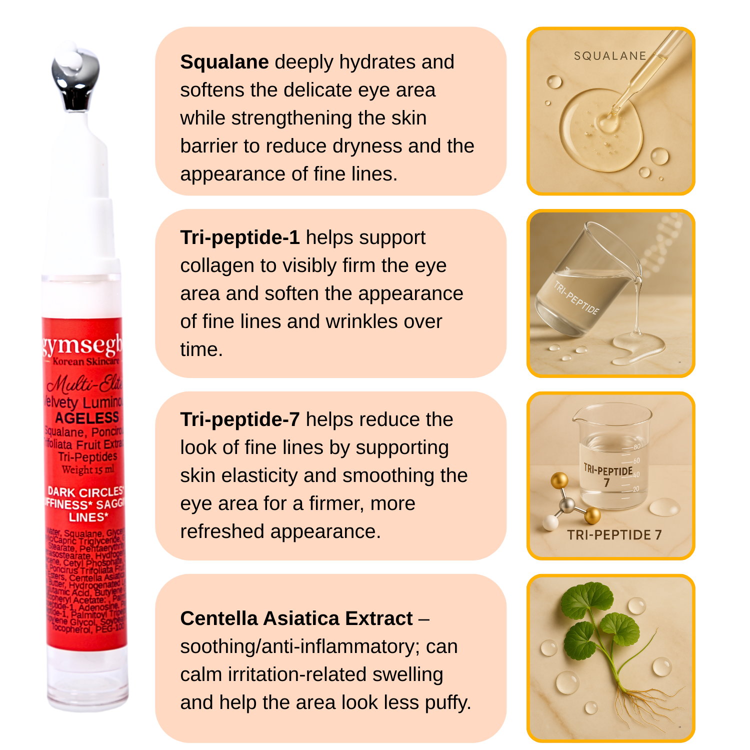 Crema Contorno de Ojos Multi-Elite — Formulación Coreana Antiedad