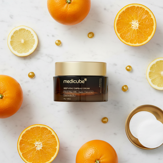 MEDICUBE Deep Vita C Capsule Cream lifestyle K-beauty