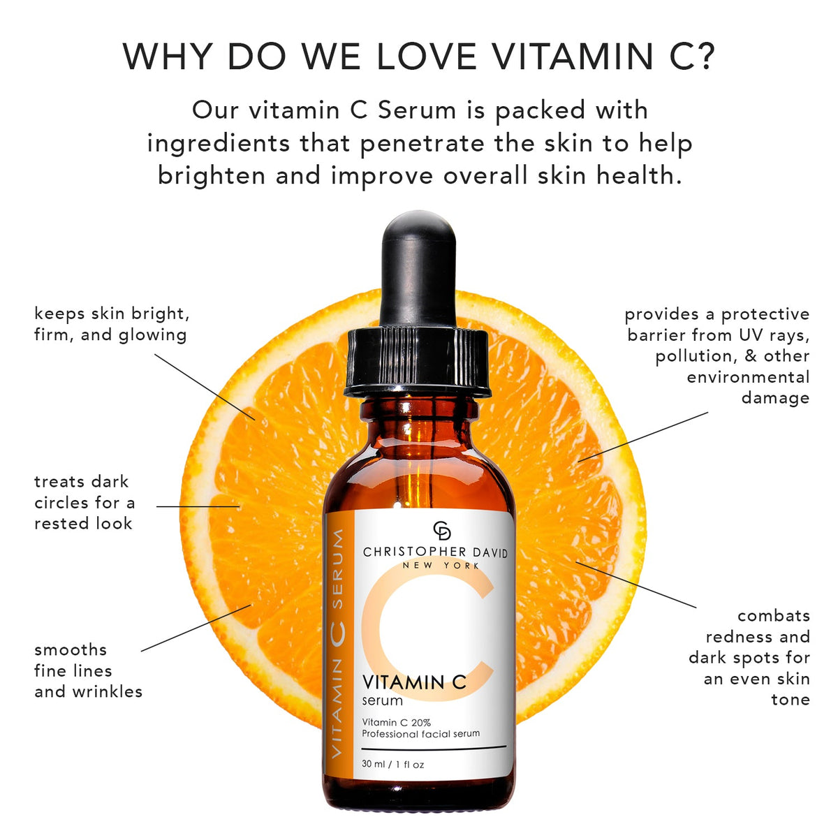 Vitamin C Serum 20% — Brightening & Anti-Aging | Christopher David NY